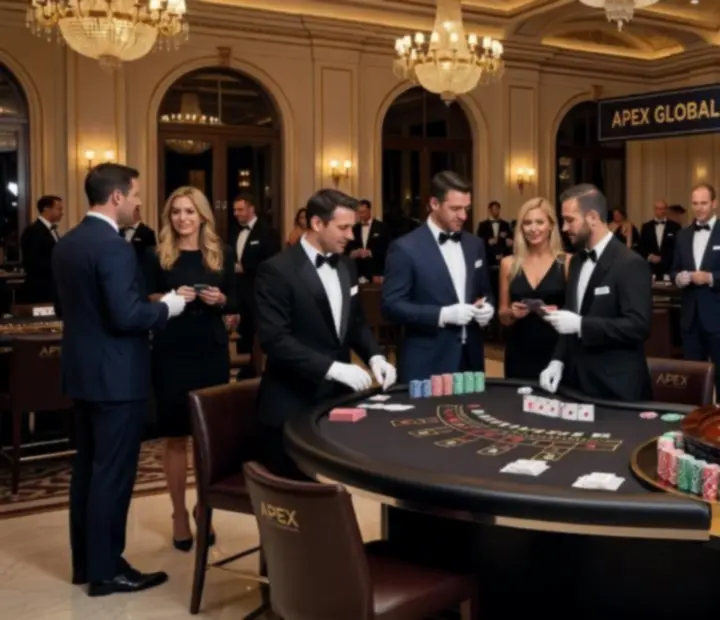 Vállalati kaszinó témájú esemény elegáns vendégekkel